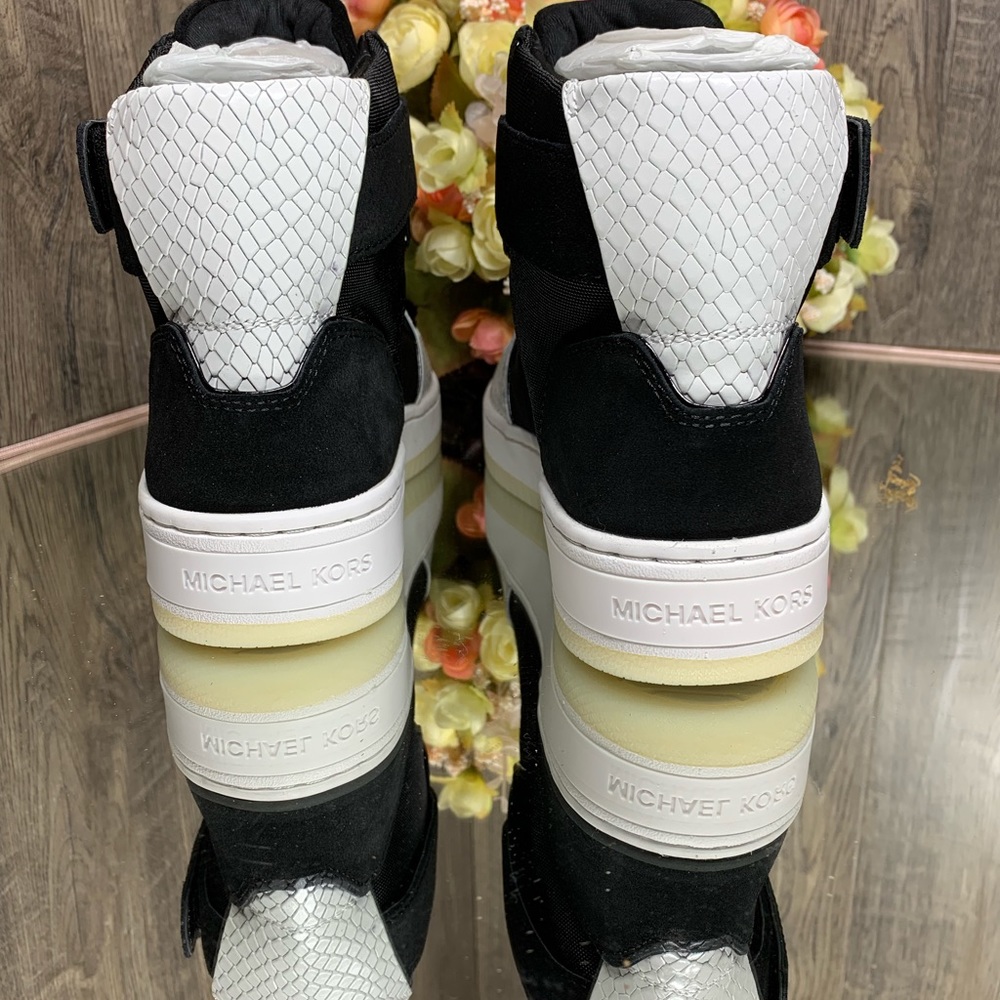 💕MICHAEL Michael Kors Jaden High Top Canvas black - Picture 7 of 8